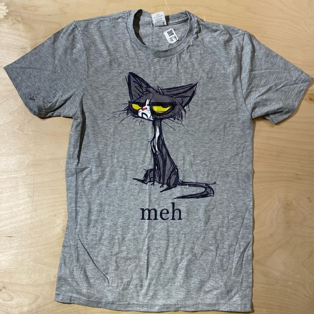 Gray Cat Graphic T-Shirt Small (MX) - Picture 4 of 8